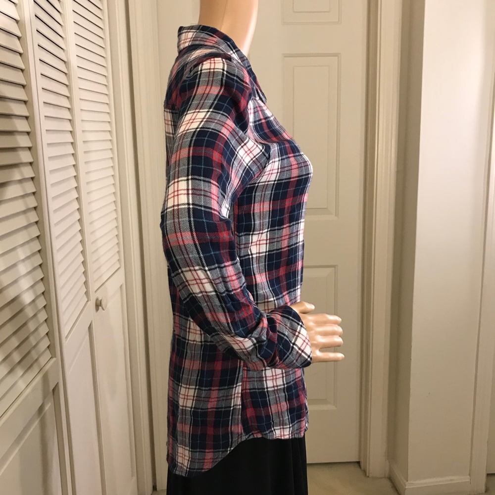 Rails Red, White & Blue Plaid Button Up Shirt Sma… - image 7